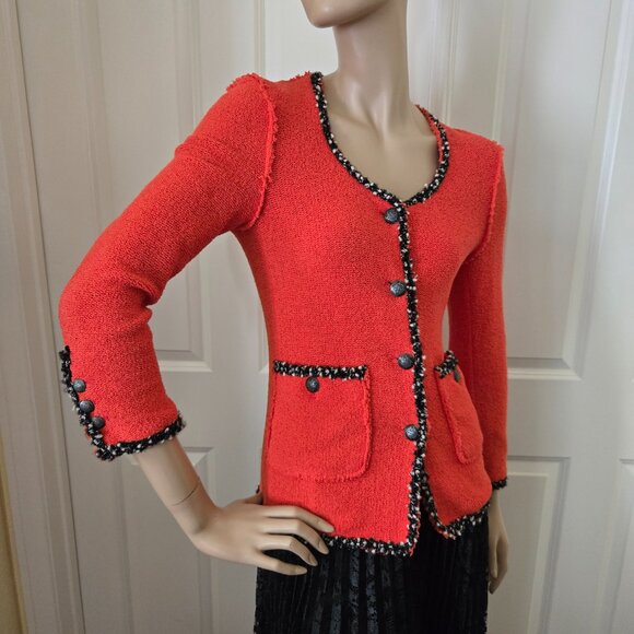 Zara Boucle Blazer Cardigan SZ S - Picture 4 of 10